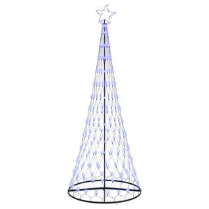 vidaXL LED božično drevesce med 295 LED z stojalom Modra 250 cm Kovina